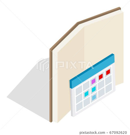 Planning schedule icon, isometric style Planning schedule icon, isometric style 67092620