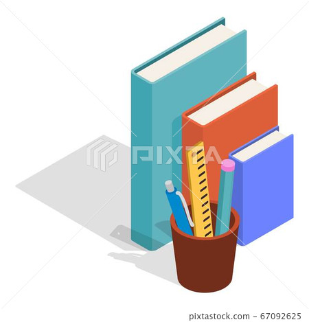 Stationery icon, isometric style Stationery icon, isometric style 67092625