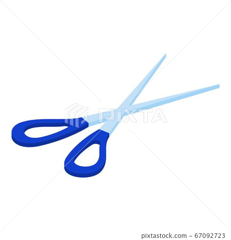 Scissors icon, isometric style Scissors icon, isometric style 67092723
