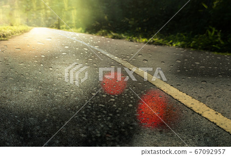 city dark asphalt road or street in the raining day city dark asphalt road or street in the raining day 67092957