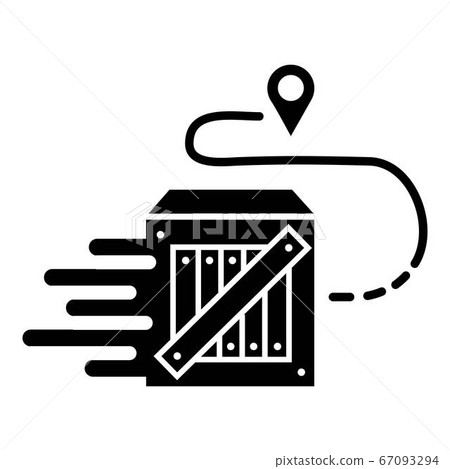 Parcel tracking icon, simple style 67093294
