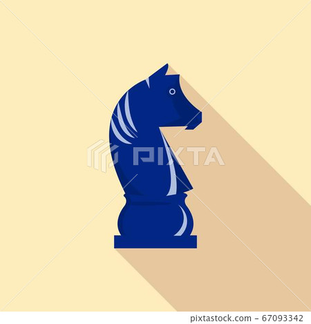 Chess knight icon, flat style 67093342