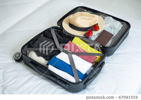 luggage for summer vacation. travel accessories in 67093359