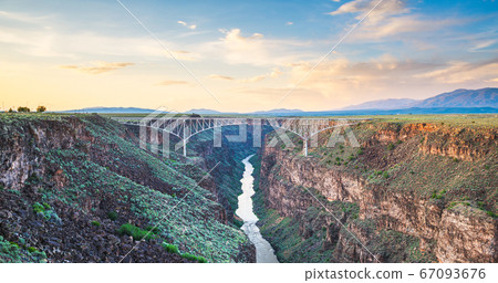 Taos New Mexico Usa At Rio Grande Gorge Bridge Stock Photo