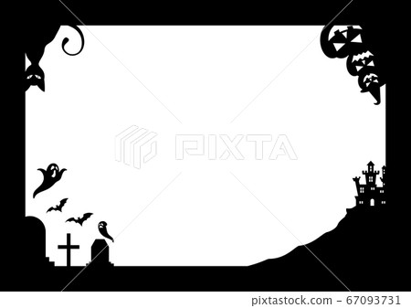 萬聖節風格插畫框架 67093731