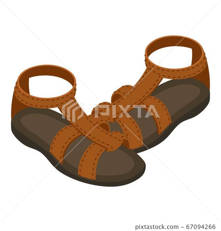 Gladiator sandals icon, isometric style Gladiator sandals icon, isometric style 67094266