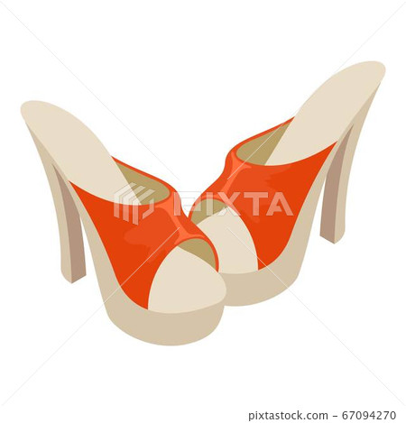 Mules sandals icon, isometric style Mules sandals icon, isometric style 67094270