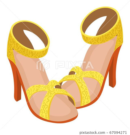 Opentoe sandals icon, isometric style Opentoe sandals icon, isometric style 67094271