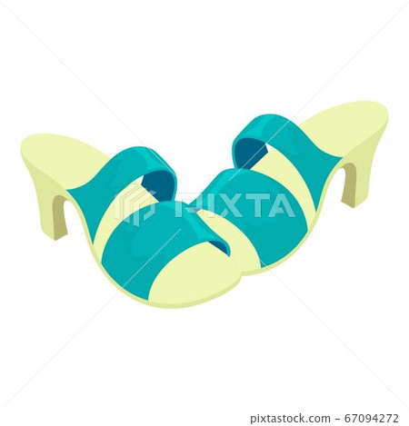 Woman mules icon, isometric style 67094272