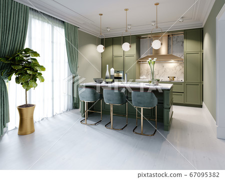 New design pistachio color kitchen with kitchen 67095382