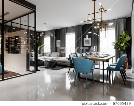 large living room with a large white corner sofa large living room with a large white corner sofa 67095429