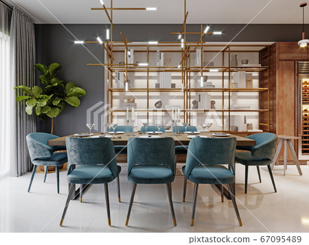 Large modern dining table in a trendy style, Large modern dining table in a trendy style, 67095489