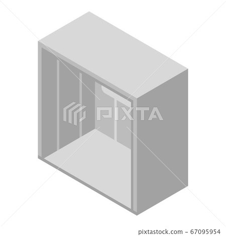 Luggage elevator icon, isometric style 67095954