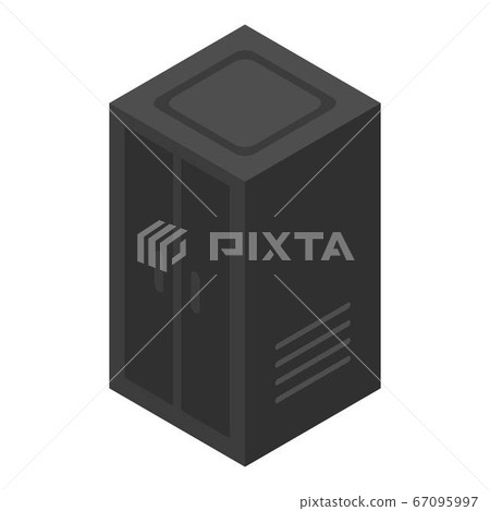 Black elevator icon, isometric style Black elevator icon, isometric style 67095997