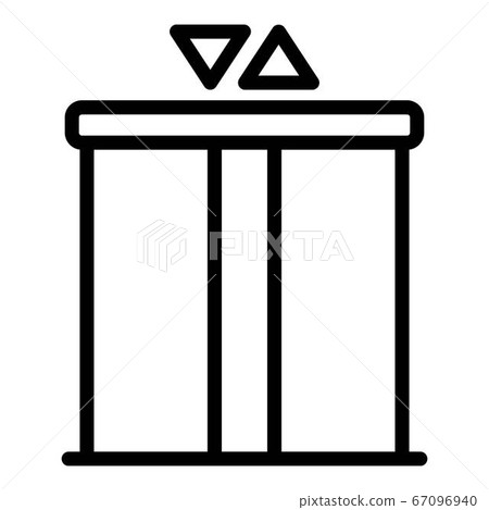 Hospital elevator icon, outline style 67096940