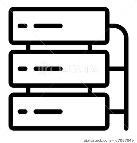 Server cluster icon, outline style 67097049