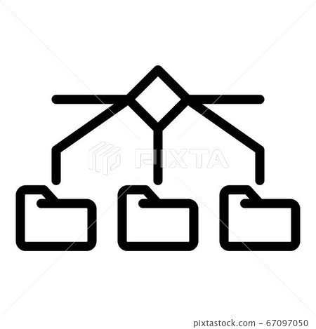 Server folders icon, outline style 67097050