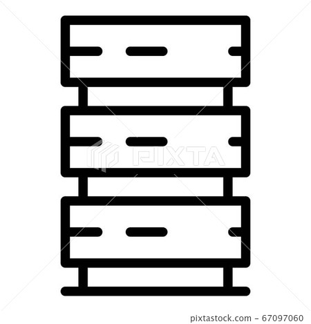 Server tower icon, outline style 67097060