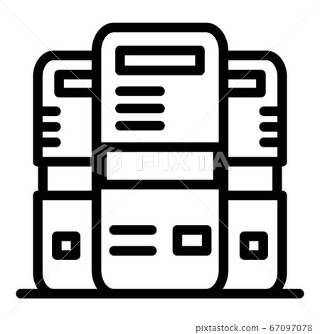 Powerful server icon, outline style 67097078