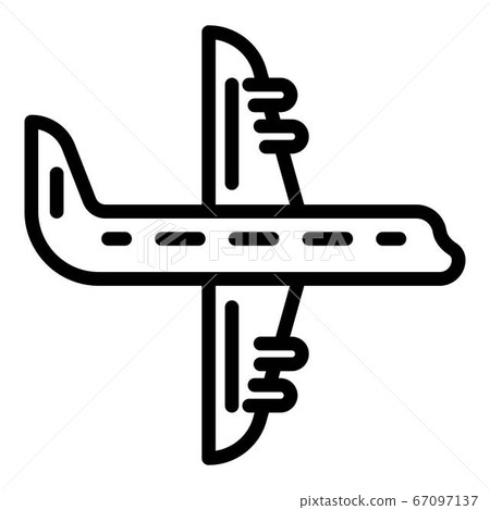 Airplane icon, outline style Airplane icon, outline style 67097137