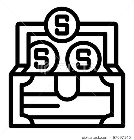 Money chest icon, outline style Money chest icon, outline style 67097140