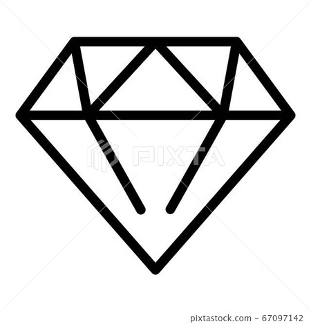 Diamond icon, outline style 67097142