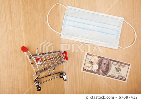 image of trolley mask money table 67097412