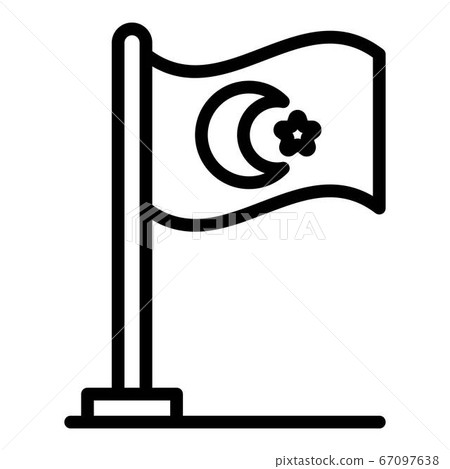 Turkey flag icon, outline style Turkey flag icon, outline style 67097638