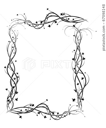 square frame ivy plant weaves new white background 67098148