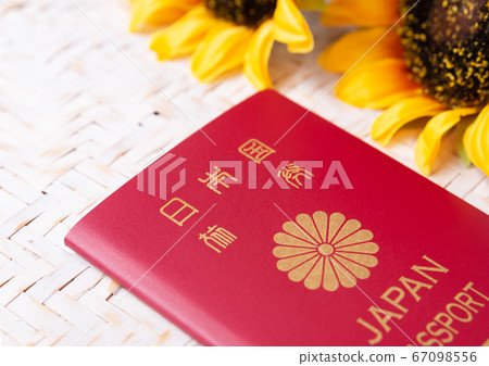 Summer overseas travel plan passport and sunflower summer vacation trip Summer overseas travel plan passport and sunflower summer vacation trip 67098556