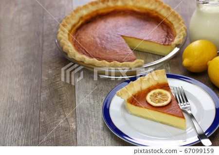 Lemon butter milk pie 67099159