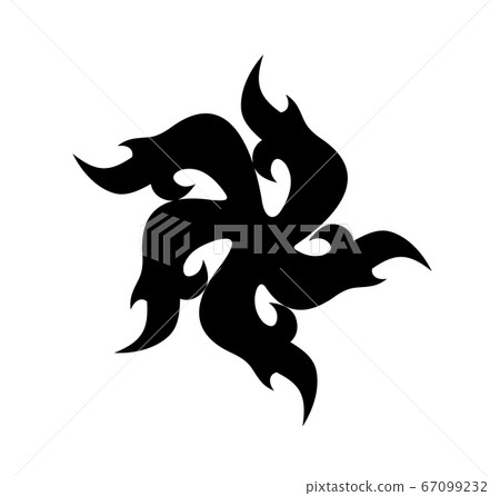 Tattoo swirl symbol black color isolated on white Tattoo swirl symbol black color isolated on white 67099232