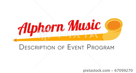 Alphorn Music Vector Logo isolated on white Alphorn Music Vector Logo isolated on white 67099270