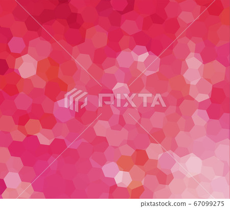 Pink Mosaic Background with Vector Hexagon pattern 67099275