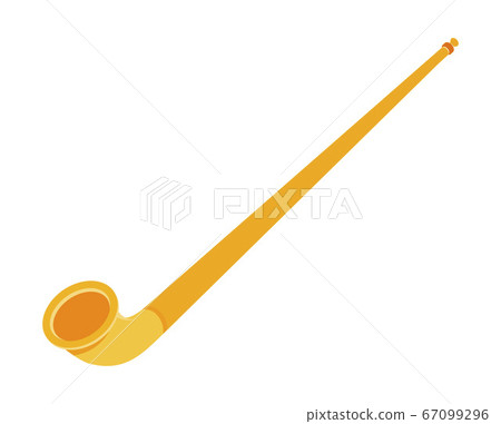 Alphorn vector icon illustration isolated on white Alphorn vector icon illustration isolated on white 67099296