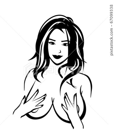 Naked Woman label for Websites with Adult content Naked Woman label for Websites with Adult content 67099338