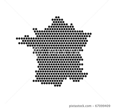 Vector France contour isolated on white background Vector France contour isolated on white background 67099409