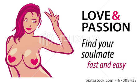 Nude Girl topless with large bare Breast showing 67099412