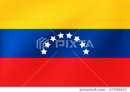 Venezuela wavy silk flag for travel, election, 67099423