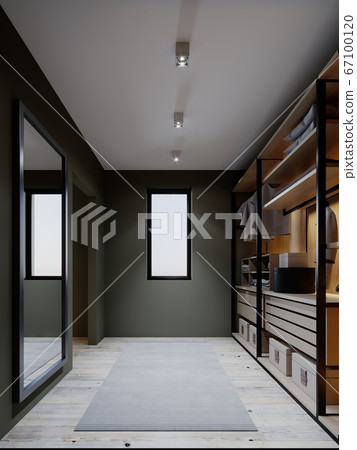 The design of the wardrobe in the bedroom in dark 67100120
