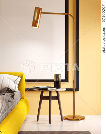 Fashionable bedside table in black with a standing 67100207