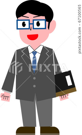 老師微笑的站立圖片 67100565