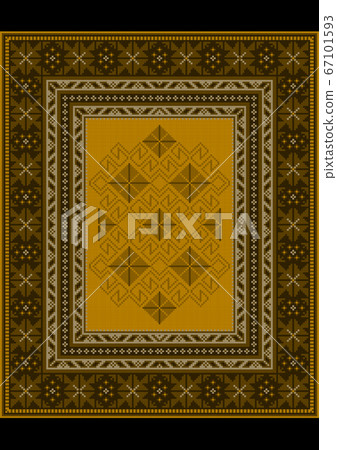Luxurious oriental carpet with ethnic pattern... - Stock Illustration ...