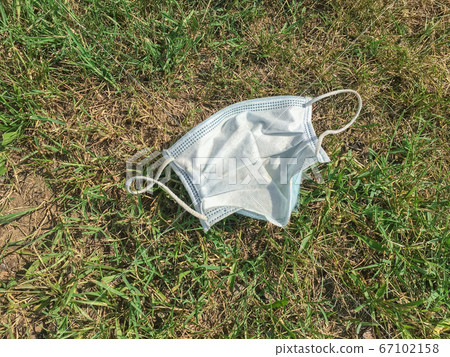 Medical protective mask thrown to the ground Medical protective mask thrown to the ground 67102158