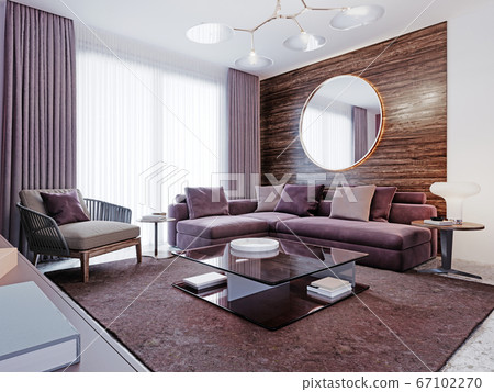 Studio in purple and white colors. Contemporary Studio in purple and white colors. Contemporary 67102270