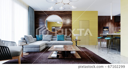 Newly designed living room with modern Newly designed living room with modern 67102299