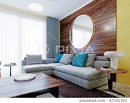 Designer corner white sofa with a side table with Designer corner white sofa with a side table with 67102303