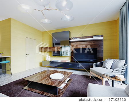 Newly designed living room with modern Newly designed living room with modern 67102310
