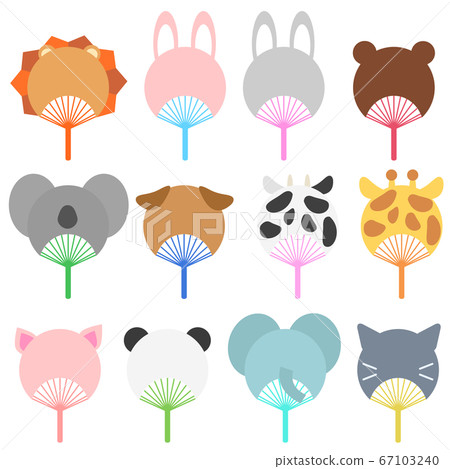 動物型風扇插圖集 動物型風扇插圖集 67103240