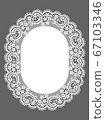 Vector Lace Oval Frame 67103346